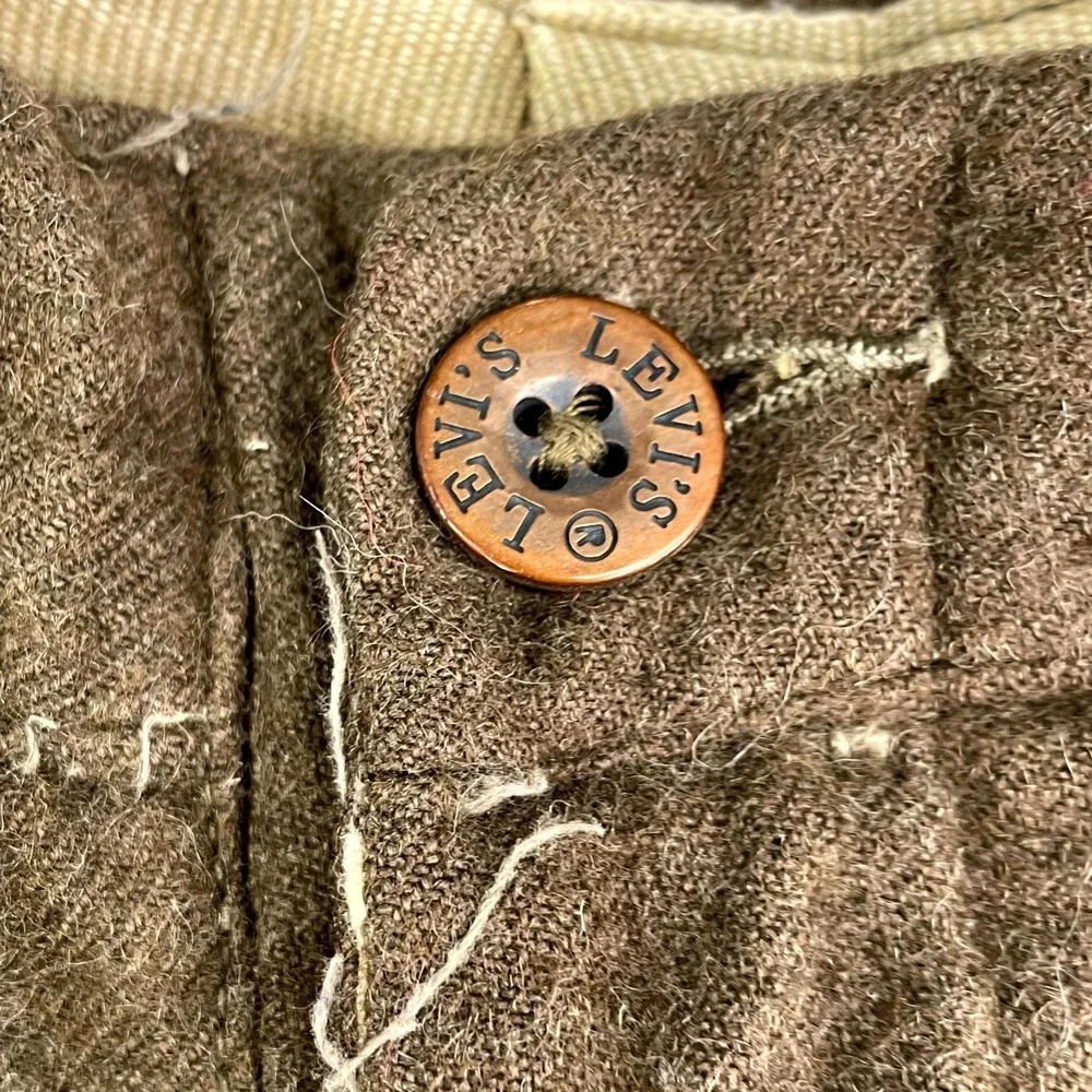Vintage Levi's Chino Pants‎ Mens 36x27* Brown Wool Rugged Workwear Field Trouser